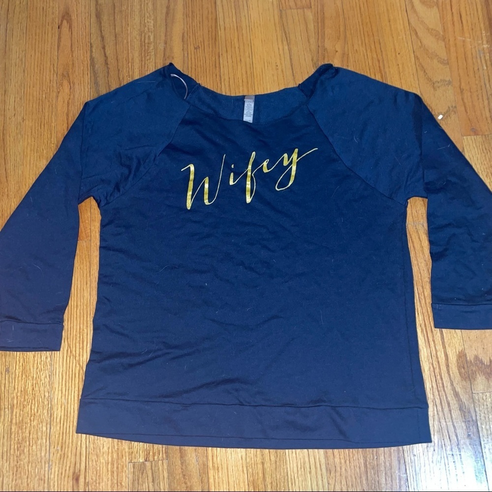 Next level wifey boatneck top